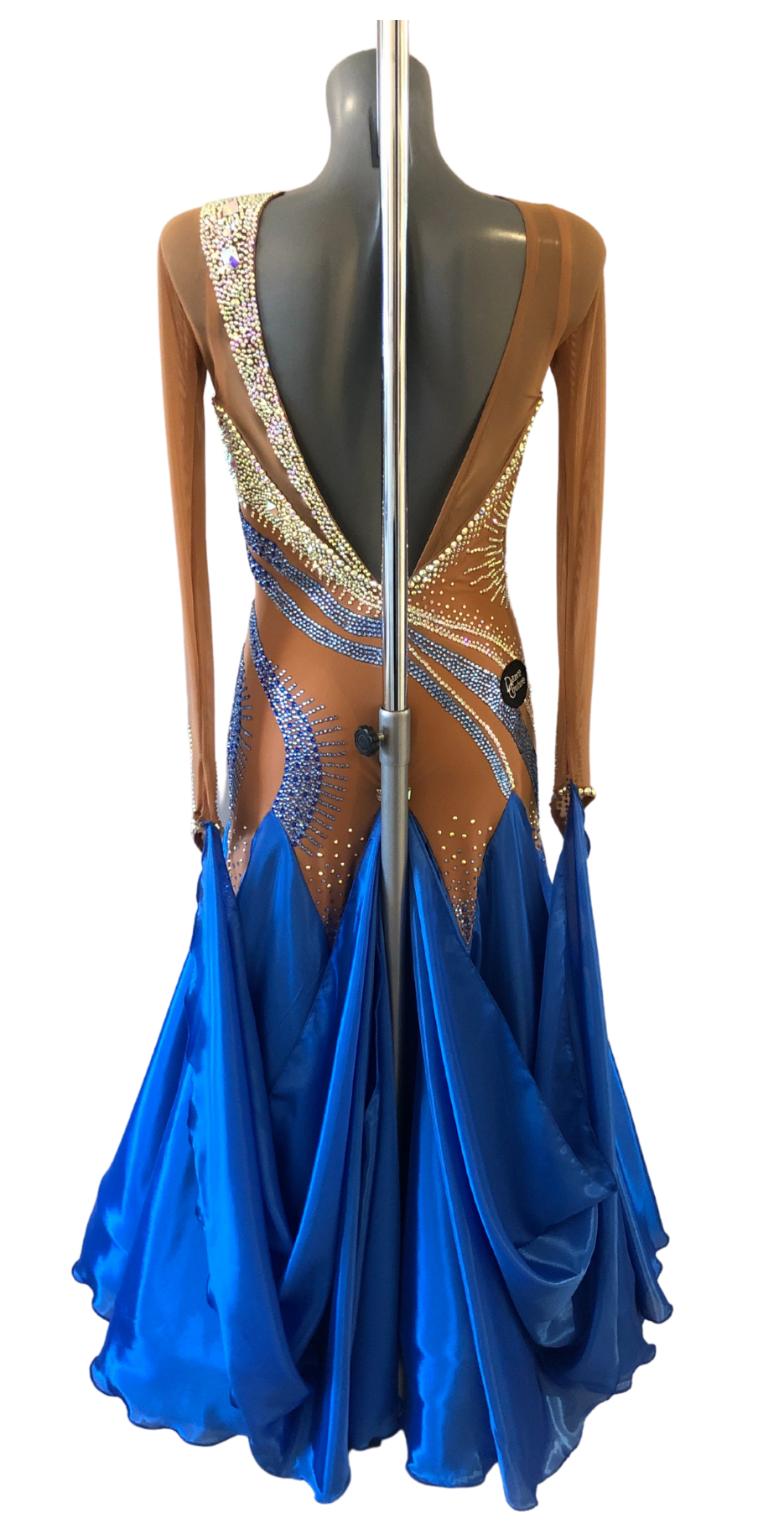 Electric-Blue-Tan-Ballroom-Back
