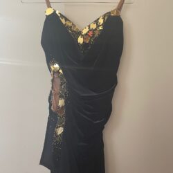 Black-gold-dress-front